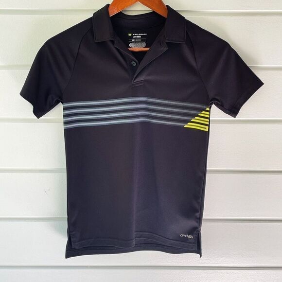 Tek Gear Boy's Black Dry TEK Short Sleeve Performance Polo Shirt Size Small - Picture 1 of 3